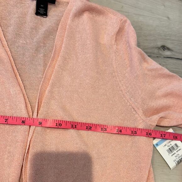 Halogen NWT Pink Open-Front Cardigan in Linen/ Viscose blend. - Picture 5 of 8